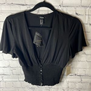 🖤 Forever 21 Black Cropped Top - Size Small